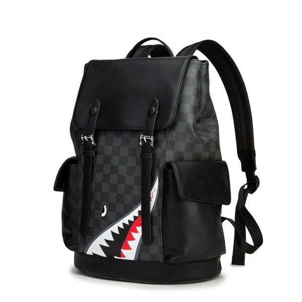 Skolstudentryggsäck Högskolebokväska Resväska Stor kapacitet Multi-Pocket Burden Reduction Pure black