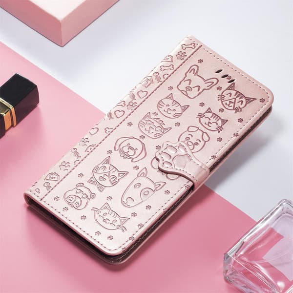 Etui til Samsung A31 Rose Gull Lær flip kort
