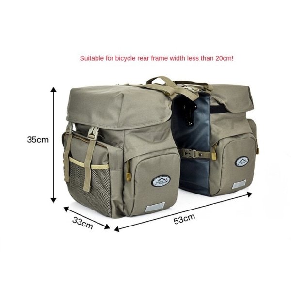Bicycle Long Distance Carry Bag Cycling Bag Mountain Bicycle Rack Waterproof Gray 53*33*35cm