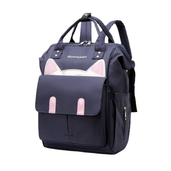 Pusletasker Mommy Bag Skoletaske Moderigtig Bærbar Multifunktionel med stor kapacitet Dark Blue