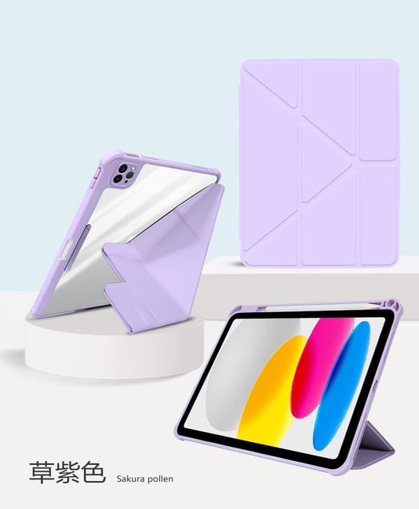 Etui for iPad Air3/Pro 10.5\" Gresslilla Sammenleggbart Lær Variabel Spenne
