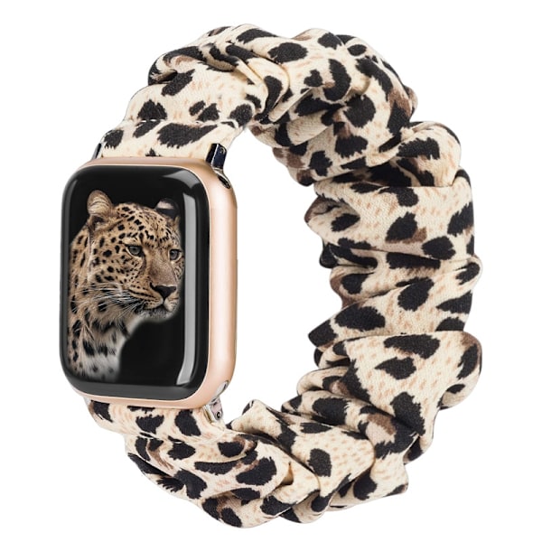 Klockarmband för Apple Watch iWatch 38/40/41mm Gul Leopard