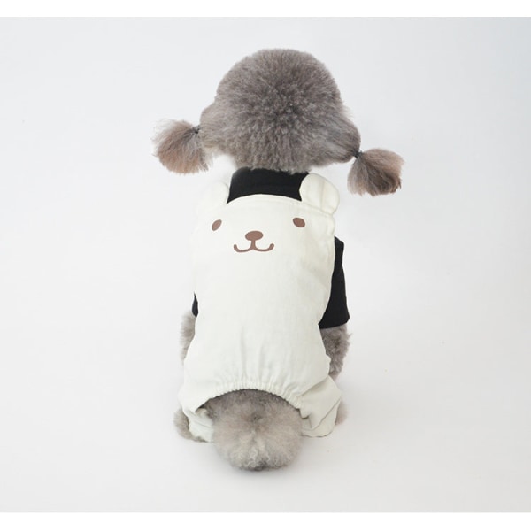 Kjæledyrsklær Høst og vinter Kjæledyroveralls Hundebamse Pomeranian-klær Beige M