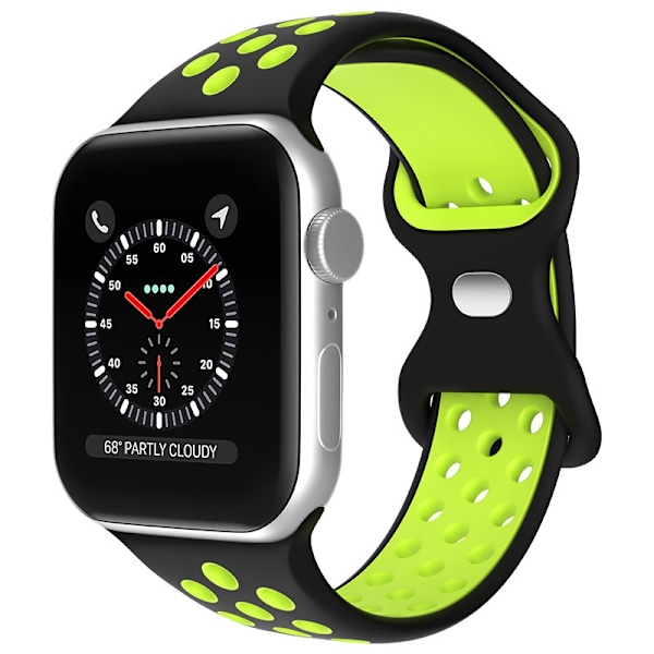 Kellon ranneke Apple Watch iWatch 38/40/41mm Musta Vihreä