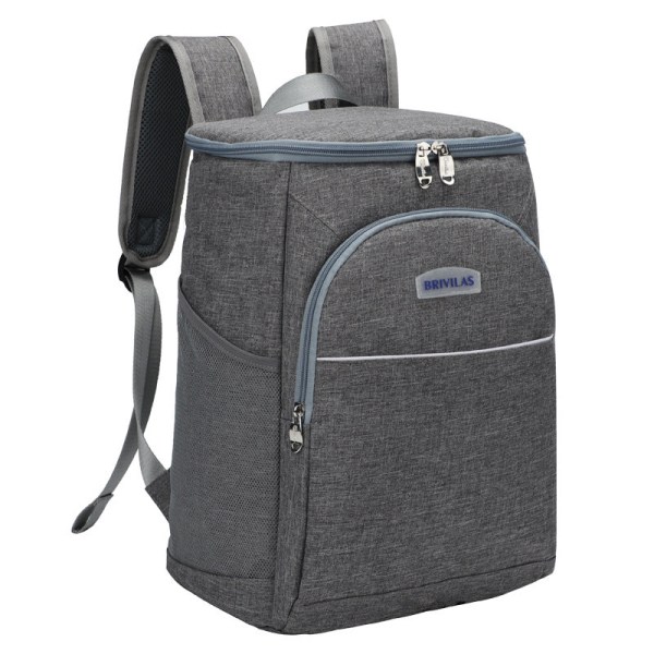 Kvinder pige rygsæk skuldertaske skoletaske Outdoor Picnic Bag Stor Ice Pack Stor kapacitet termisk taske Gray