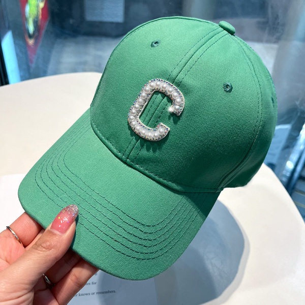 Baseballcaps 2022 vår- og sommerbokstaver Uformell solskjermhette Light green 55-59cm