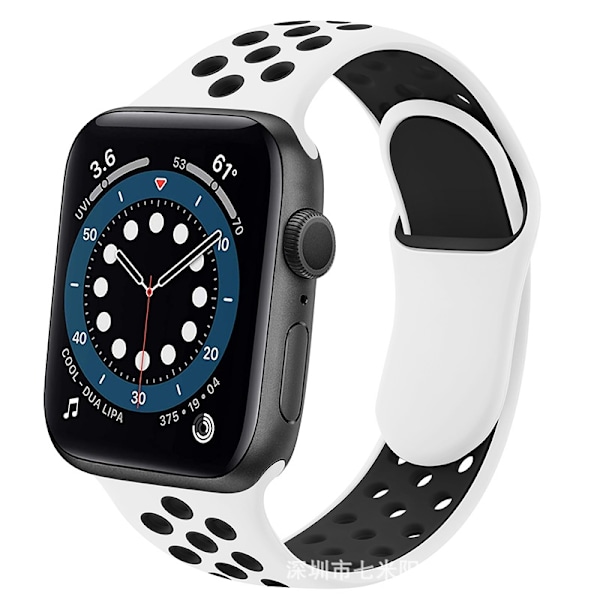 Urrem til Apple Watch iWatch 38/40/41mm standard hvid og sort