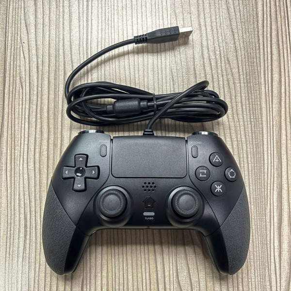 Makroprogrammering PS4-handtag på Wired Game Console P4 Wired Handle Strap Vibration Black
