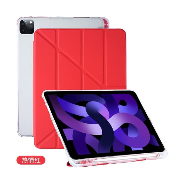 Stilfuldt etui til iPad mini 4/5 rød deformeret silikone bund smart Red