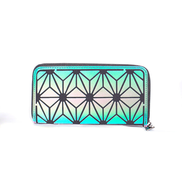 Kvinder tegnebog mønt pung Lynlås håndtaske Lang geometrisk diamant mønster taske Kortholder Mode farverig Pattern