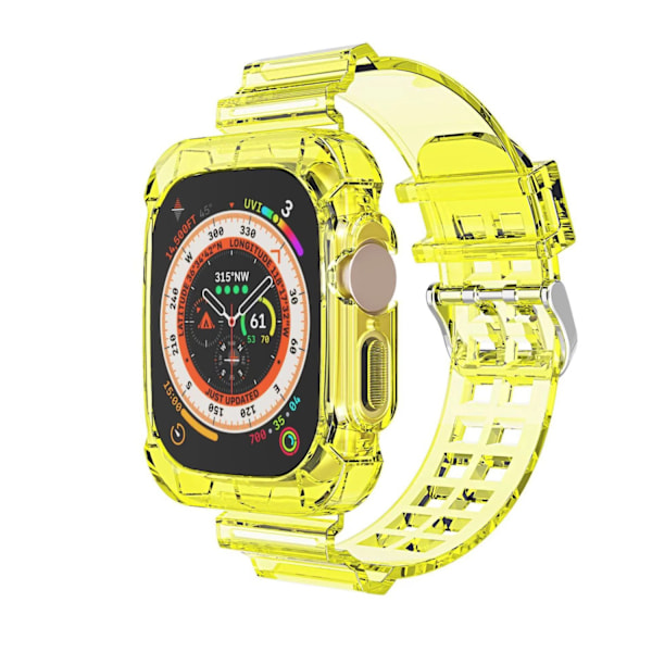 Kellon ranneke Apple Watch iWatch 46mm 0. sukupolven läpinäkyvä keltainen