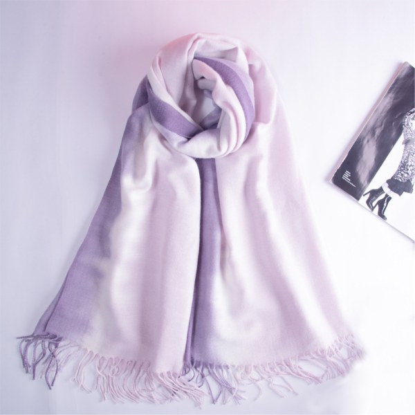 Imitation cashmere Women's Fall Winter Scarf Blanket Wrap Shawl Stole Warm Soft lavender 200*70CM