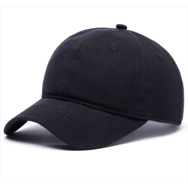 Baseballcaps 2022 Vår Sommer Solbeskyttelse Uformell ensfarget lue Black M55-59cm