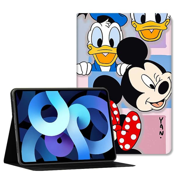 Etui til iPad 2022 10.9\" Anders And Mickey Mouse Bog Basic And fold