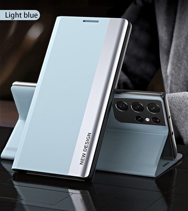 Etui til Samsung S20 plus Lyseblå Sidevindu flip