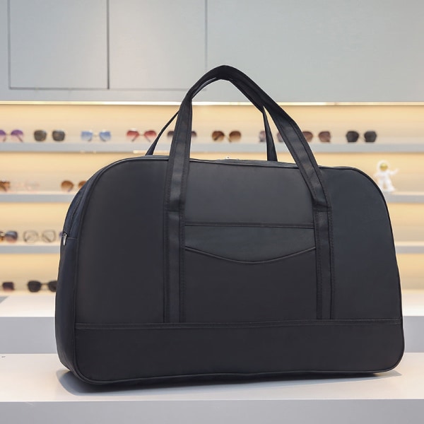 Sammenfoldelig opbevaringstaske Studenterrejse Kort forretningsrejse Overdimensioneret bagagetaske Black Extra Large