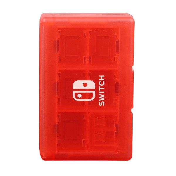 För Nintendo Switch Game Card Kassett Switch OLED Storage Box Switch Lite Game Card Storage Transparent Red