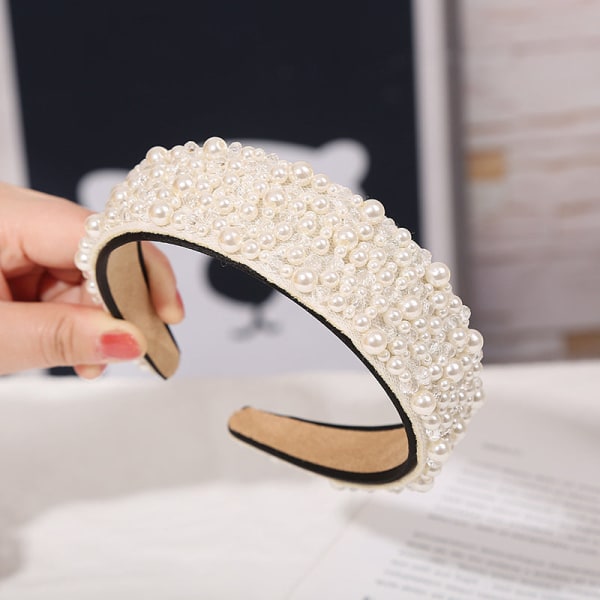 Bridal Pearl Pannband Crown Baroque Party Ball Håraccessoarer Style 1