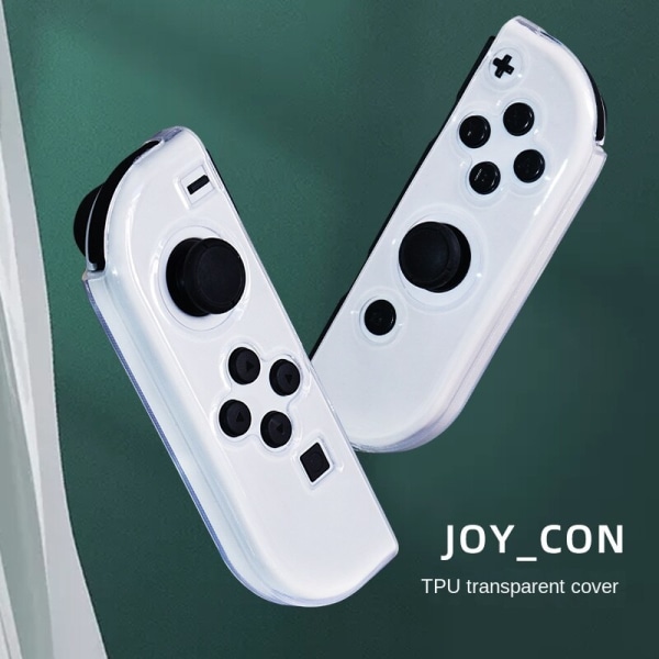 För Nintendo Switch Handtag Sleeve TPU Silikon OLED för Joy-Con Handtag Tillbehör Perifer Transparent glitter