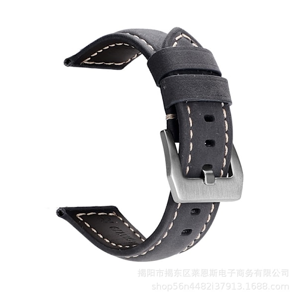 Klockarmband för Apple Watch iWatch Tillämpligt gränssnitt 38-40-41mm HW-Crazy Horse Läder Rymdgrå-Silver Spänne- PNH