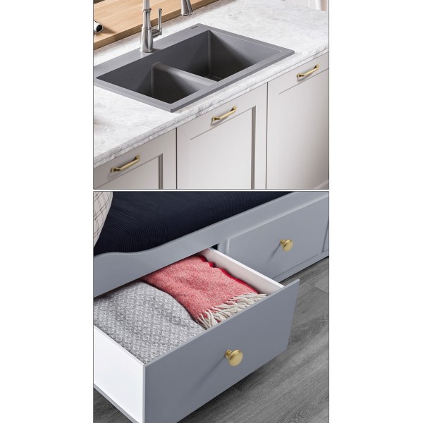 Pearl Golden Simplicity Hardware Brass Handles Drawer Cabinet Furniture Kitchen Handles 8835-320