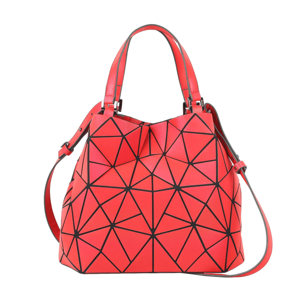 Kvinder Dame Håndtaske Farve Lysende Diamond Pattern Bag Stor Kapacitet Vandtæt skuldertaske Red
