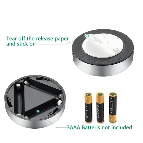5 Stk Underskabslys Batteridrevet Led Natlys Med Stick Touch Sensor Til Køkken Bogreol Skab Home Lampe