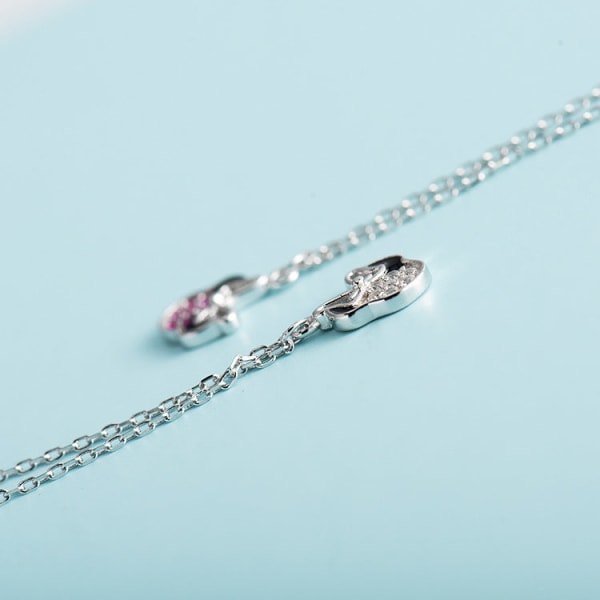 S925 sølv halskæde klassisk mors dag gave til kvinder og piger ko diamant silver 925 silver
