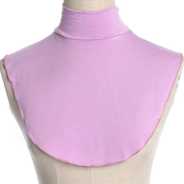 Falsk krage for kvinner Avtagbar halv Avtagbart skjortetrekk Modalt avtagbart skjerf Monokrom bunnskjortedeksel dame Purple