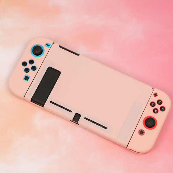 Til Nintendo Switch Protective Shell NS All-Inclusive Protective Cover TPU Soft Shell Game Theme Pure Pink