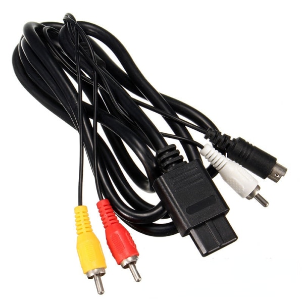 För N64/SNES/NGC tre-i-ett S AV-kabel Ljud- och videokabel Terminalkabel 1,8 M