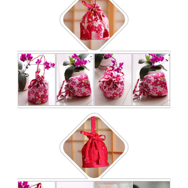 Handväska Diverse kimonotillbehör Myntväska Handväska Daglig dragsko för sminkförvaring Chrysanthemum  black cat 15*20*17cm