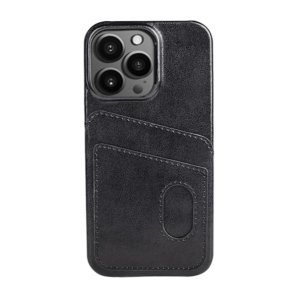 Kotelo iPhone 13 Pro:lle, musta, korttipaikka, pudotussuoja, kaksoiskotelo