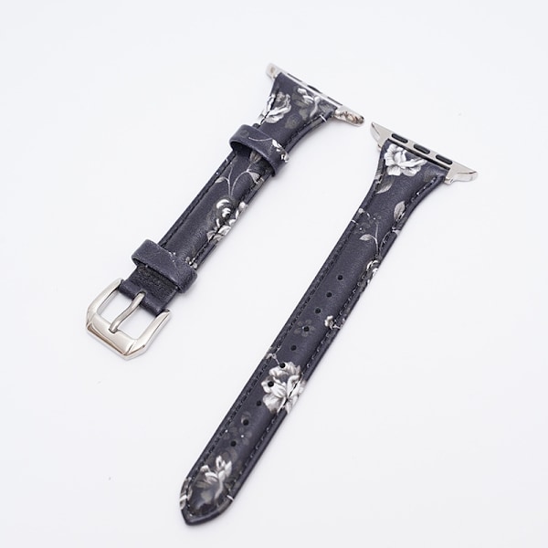Klockarmband för Apple Watch iWatch 38/40/41mm s10 42mm Grå blomma
