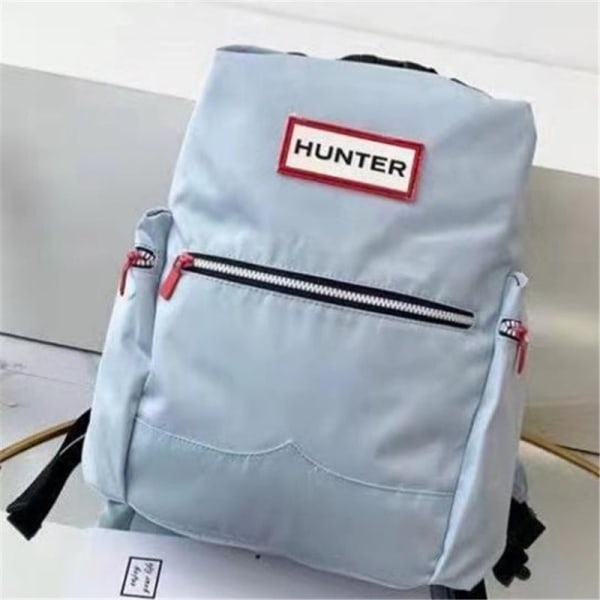School Student Ryggsäck College Bokväska Resväska Fashion Hunter Vattentät Nylon 16-tums Lättvikt Haze blue 16-inch