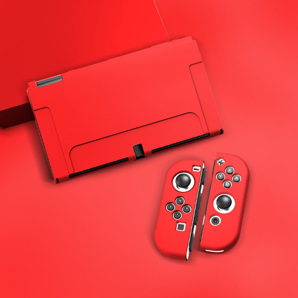 Til Switch OLED Beskyttelsesetui Altomfattende TPU Soft Case Frosted Farverige Covers Personlighed Red