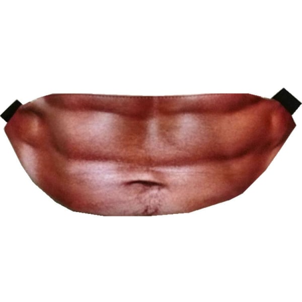 Miehet naiset Fanny Pack -vyölaukku Olutvatsa nahkavyö Luova Hauska Fake Belly Simulation Big Belly Burst Hairless belly 48*18.5*10cm