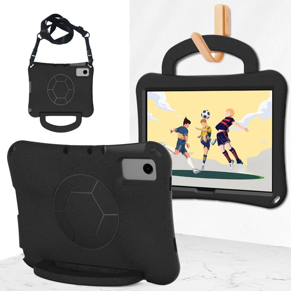 Stilfuldt etui til iPad mini1/2/3/4/5 Sort Bærbar Børnefodbold