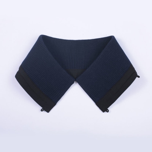 Tjej Damkrage, stickad bomull, stickad tråd Kläder Set för män Pälskrage Singel Köp All-matchande Royal blue one size unisex