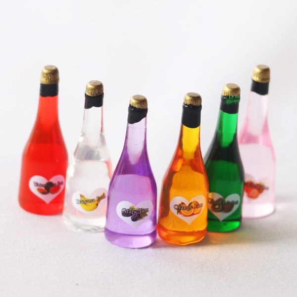 Miniatyrmöbler Leksaksdockor Hus Gör-det-själv Dekoration Tillbehör Minifrukt Champagne Dryckessprit Fruit champagne Purple