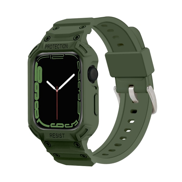 Kellon ranneke Apple Watch iWatch 42/44/45mm universaali armeijanvihreä