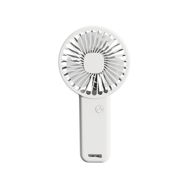Mini bærbar USB håndholdt blæser Elektriske ventilatorer Genopladelig Silent Pocket Lille kølende håndventileret White