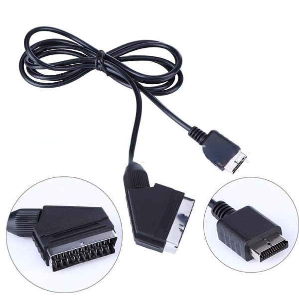 Pal Europeisk PS/PS2/PS3 SCART kostehodelinje PS2 PS3 RGB-kabel 1,8 M videokabel
