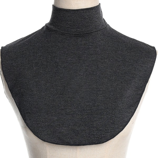 Falsk krage for kvinner Avtagbar halv Avtagbart skjortetrekk Modalt avtagbart skjerf Monokrom bunnskjortedeksel dame Black