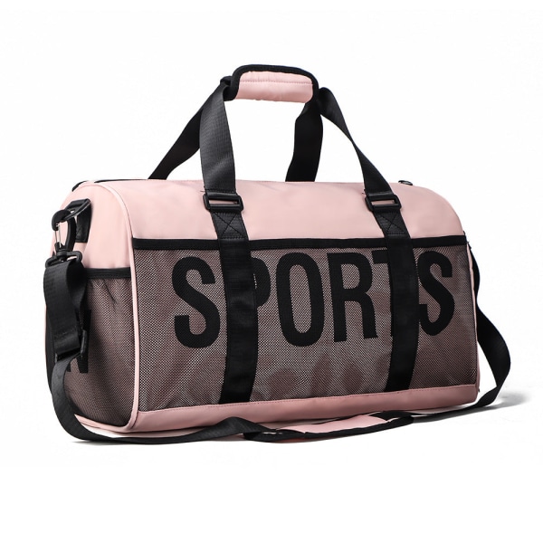 Reiseveske med stor kapasitet Yogabag Kvinners skulder Crossbody Training Sportsbag Bagasjeveske Pink: JSB217-LS-3A-SP36