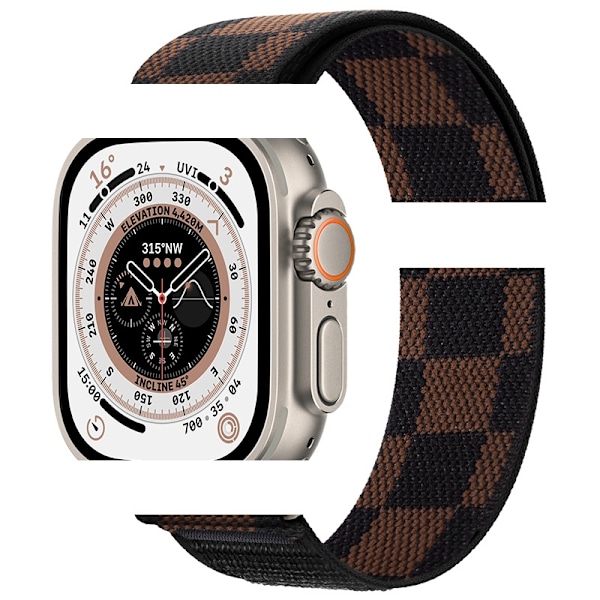 Urrem til Apple Watch iWatch 38/40/41/42mm Sort Firkantet Titanium Connector