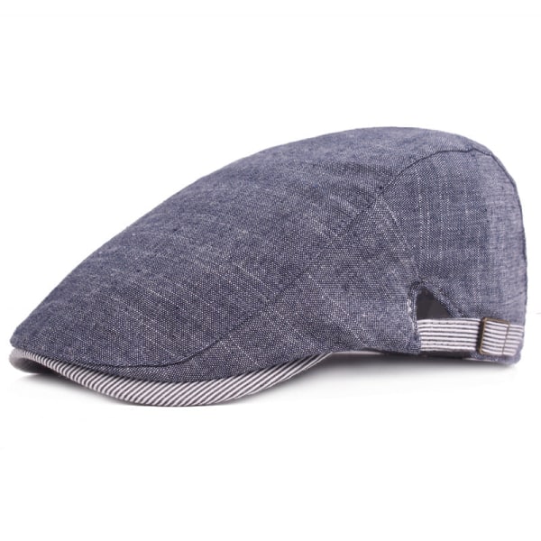 Beret Hat Beret Retro Peaked Cap Cotton Advance Hats Enkel solhatt for middelaldrende og eldre damelue Denim Blue Adjustable