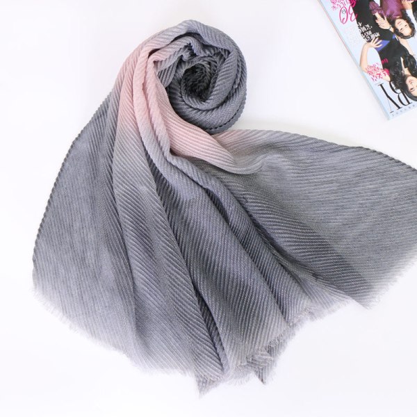 Dametørklæde sjal 2022 efterår og vinter farvematchende varm solbeskyttelse Casual 10# pink Gray 170cm