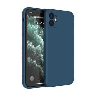 Etui til iPhone 17 Pro Royal Blue Magic Cube Flydende Silikone Anti-drop og Holdbart