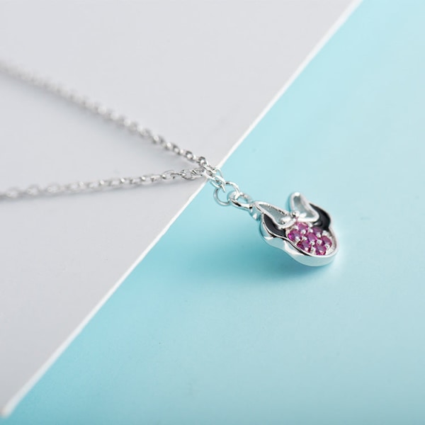 S925 sølv halskæde klassisk mors dag gave til kvinder og piger ko diamant soft silver 925 silver